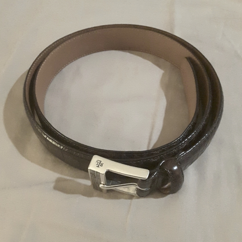 Ralph Lauren Embossed Brown Belt Large